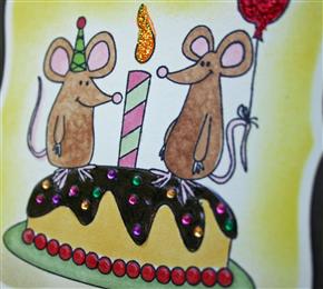 Belated Birthday Greeting Card Funny "Oh Rats" Can Personalise