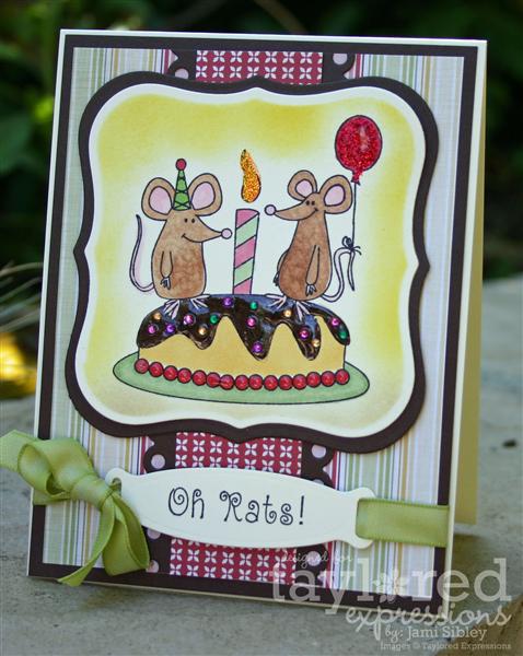 Belated Birthday Greeting Card Funny "Oh Rats" Can Personalise